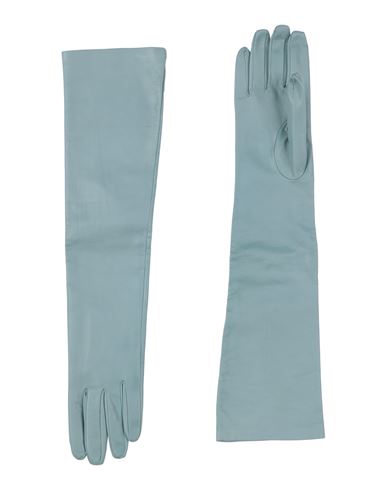 Maison Margiela Woman Gloves Sky Blue Size M Ovine Leather