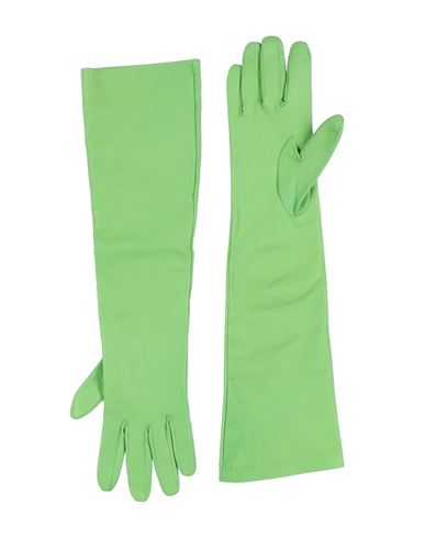 Maison Margiela Woman Gloves Green Size S Ovine Leather In Green