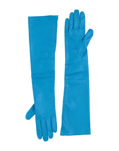 Shop Maison Margiela Woman Gloves Azure Size M Ovine Leather In Blue