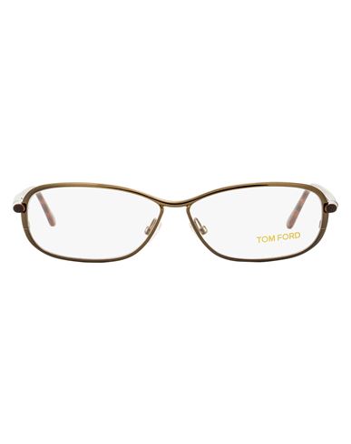 Tom Ford Oval Tf5161 Eyeglasses Woman Eyeglass Frame Brown Size 56 Metal, Acetate