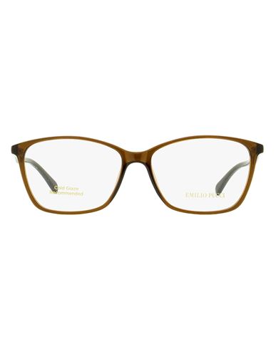 Emilio Pucci Pucci  Rectangular Ep5009 Eyeglasses Woman Eyeglass Frame Brown Size 54 Plastic, Acetate
