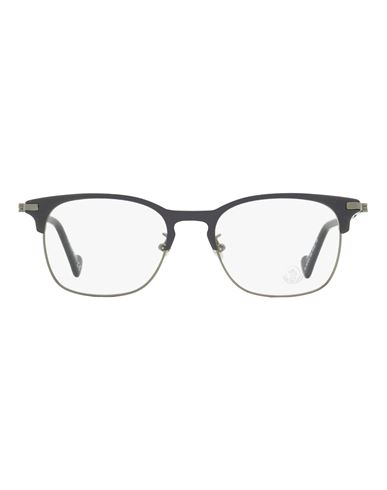 Moncler Contrasting-bridge Rectangular-frame Glasses In Grey