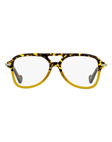 Moncler Tortoiseshell-effect Pilot-frame Glasses In Brown
