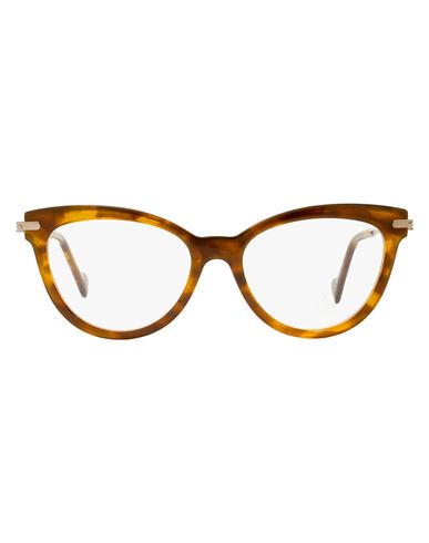 Moncler Ml5018 Eyeglasses Woman Eyeglass Frame Brown Size 53 Acetate, Metal