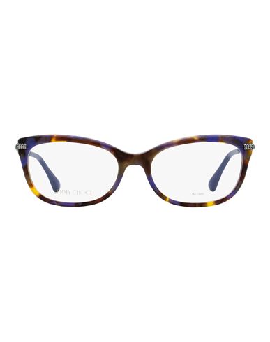 Jimmy Choo Rectangular Jc217 Eyeglasses Woman Eyeglass Frame Brown Size 54 Acetate, Metal