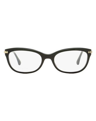 Jimmy Choo Rectangular Jc217 Eyeglasses Woman Eyeglass Frame Black Size 54 Acetate, Metal