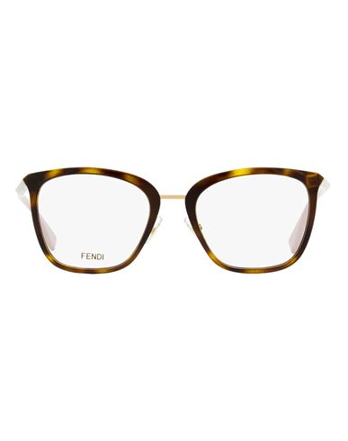 Fendi Square Ff0455g Eyeglasses Woman Eyeglass Frame Brown Size 53 Plastic, Acetate, Metal