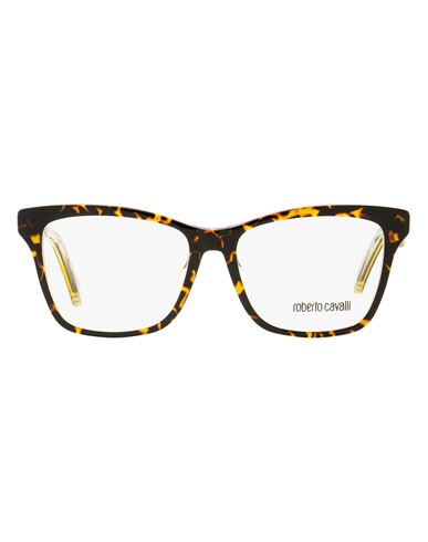 Shop Roberto Cavalli Rectangular Rc5089 Eyeglasses Woman Eyeglass Frame Brown Size 53 Ace