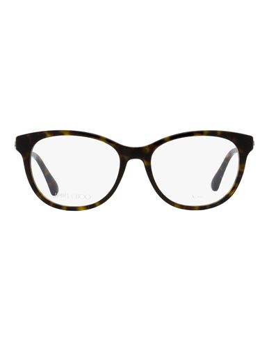 Jimmy Choo Oval Jc202 Eyeglasses Woman Eyeglass Frame Brown Size 52 Acetate, Metal