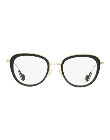 Moncler Rounded Ml5048 Eyeglasses Woman Eyeglass Frame Gold Size 50 Metal, Acetate