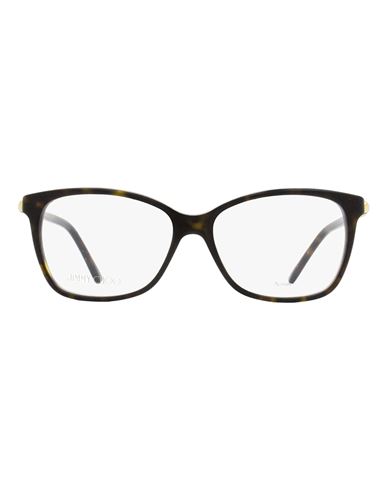 Jimmy Choo Rectangular Jc292 Eyeglasses Woman Eyeglass Frame Brown Size 54 Acetate, Metal