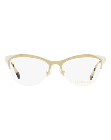 Emilio Pucci Oval Ep5073 Eyeglasses Woman Eyeglass Frame Black Size 53 Metal, Acetate