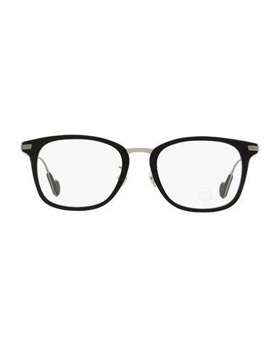 Moncler Rectangular Ml5075d Eyeglasses Man Eyeglass Frame Black Size 52 Acetate, Metal