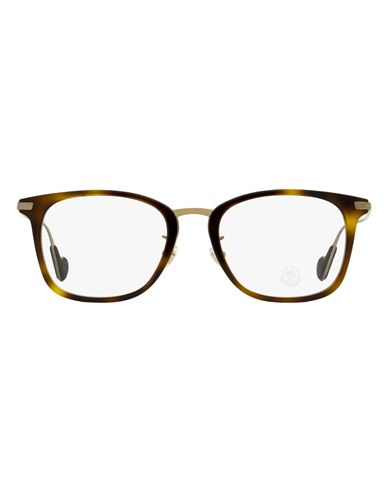 Moncler Tortoiseshell Rectangular-frame Glasses In Brown