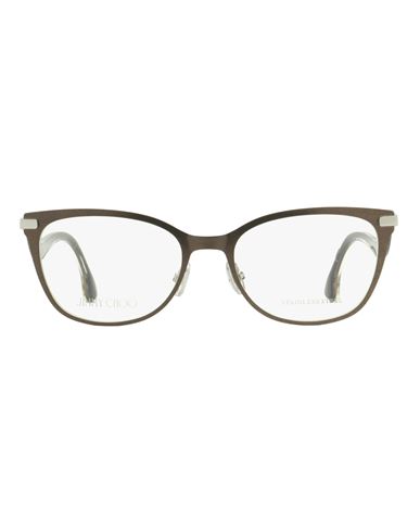 Jimmy Choo Oval Jc256 Eyeglasses Woman Eyeglass Frame Brown Size 51 Metal, Acetate