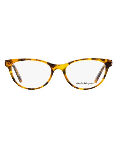 Ferragamo Salvatore  Cat Eye Sf2852 Eyeglasses Woman Eyeglass Frame Brown Size 52 Acetate,