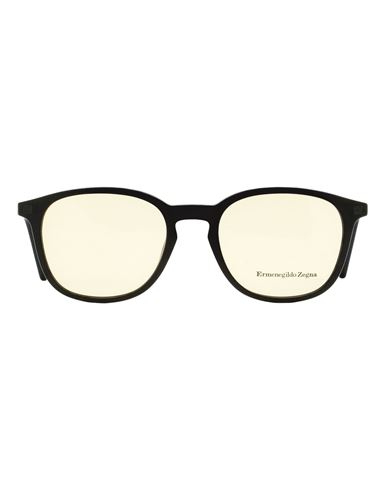 Zegna Square Ez5140 Eyeglasses Man Eyeglass Frame Black Size 50 Acetate, Metal
