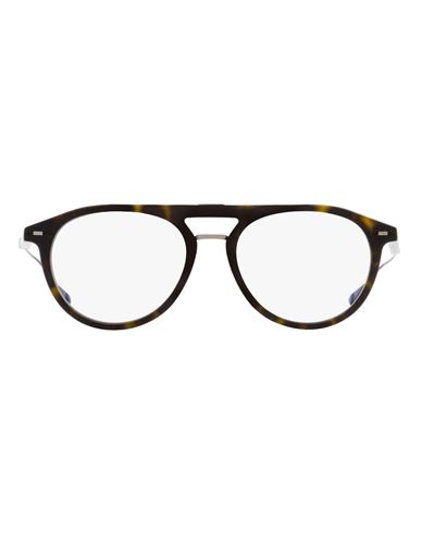 Hugo Boss Boss   Blue Block B1358 Eyeglasses Man Eyeglass Frame Brown Size 53 Acetate, Titan