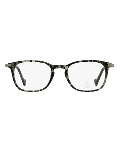 Moncler Rectangular Ml5078d Eyeglasses Man Eyeglass Frame Brown Size 53 Acetate, Metal