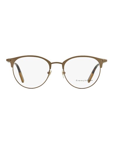Zegna Round Ez5141 Eyeglasses Man Eyeglass Frame Brown Size 51 Metal, Acetate
