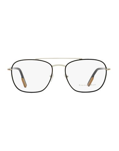 Zegna Rectangular Ez5183 Eyeglasses Man Eyeglass Frame Black Size 56 Metal, Acetate