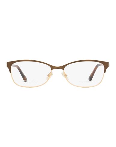 Jimmy Choo Rectangular Jc275 Eyeglasses Woman Eyeglass Frame Brown Size 54 Metal, Acetate