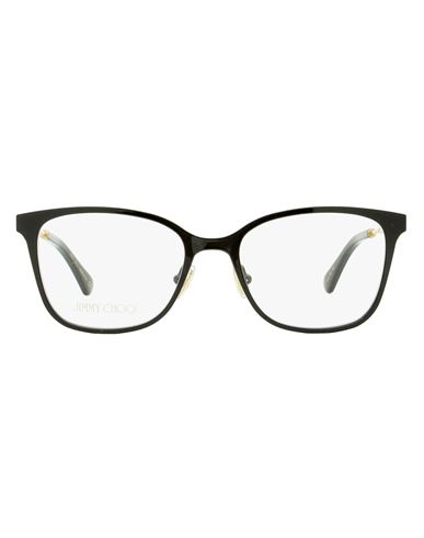 Jimmy Choo Rectangular Jc212 Eyeglasses Woman Eyeglass Frame Black Size 53 Metal, Acetate