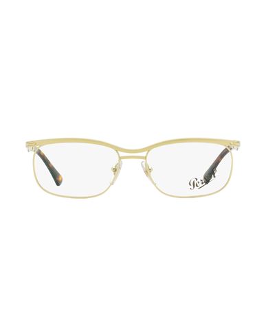 Shop Persol Rectangular Po2464v Eyeglasses Eyeglass Frame Brown Size 54 Metal, Acetate