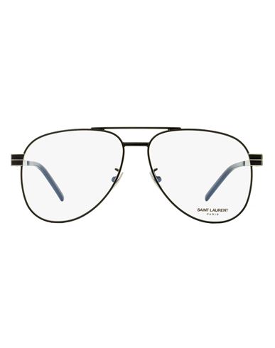 Saint Laurent Pilot Sl M54 Eyeglasses Eyeglass Frame Black Size 56 Metal