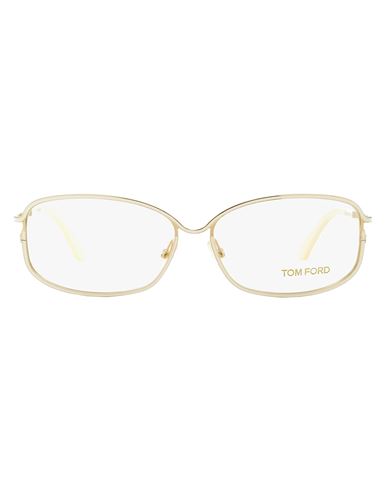 Tom Ford Oval Tf5161 Eyeglasses Woman Eyeglass Frame Black Size 58 Metal, Acetate In Gold