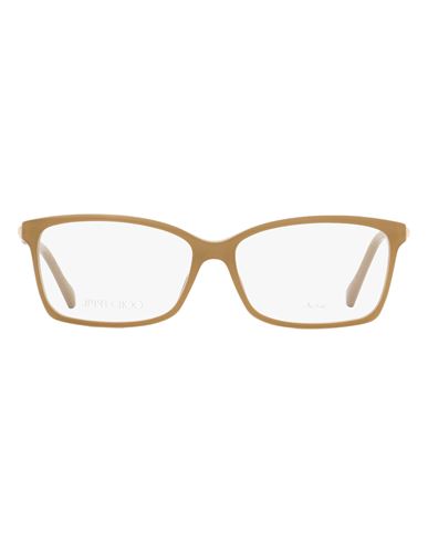 Jimmy Choo Rectangular Jc332 Eyeglasses Woman Eyeglass Frame Gold Size 55 Acetate, Metal