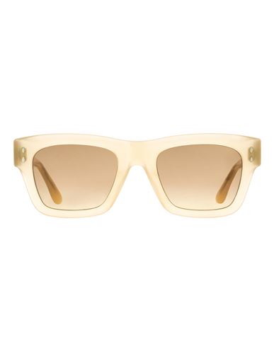 Isabel Marant Rectangular Im0072s Sunglasses Woman Sunglasses Beige Size 51 Acetate