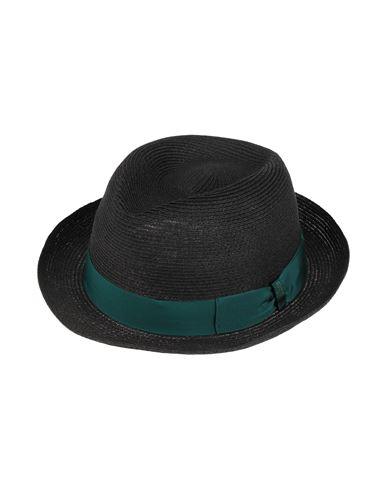 Borsalino Man Hat Black Size 7 ⅜ Hemp