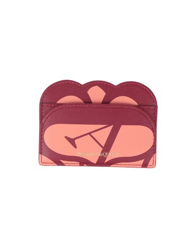 Alexander Mcqueen Woman Document Holder Salmon Pink Size - Soft Leather