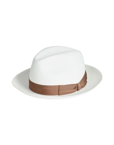 Borsalino Man Hat Brown Size 7 ⅜ Straw