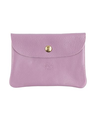 Il Bisonte Woman Coin Purse Purple Size - Leather In Purple