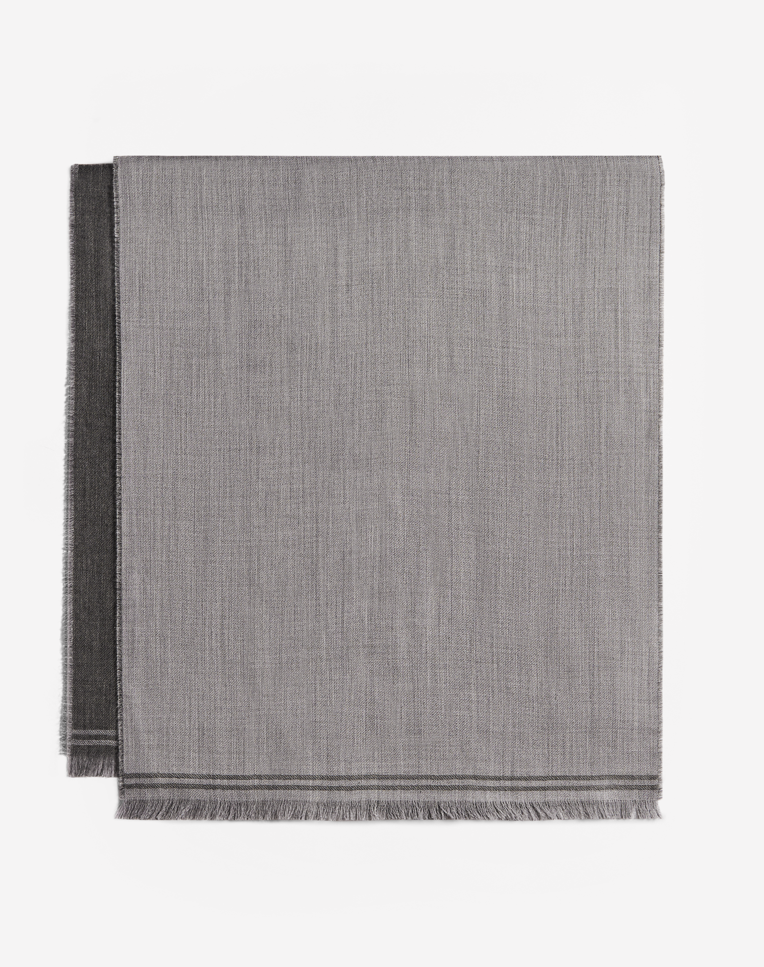 Dunhill Lightweight Cash Stripe Scarf In Silver/crystal
