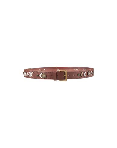 Andrea D'amico Woman Belt Brown Size 39.5 Soft Leather, Brass