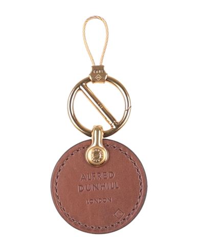 Dunhill Man Key Ring Tan Size - Soft Leather, Metal In Brown