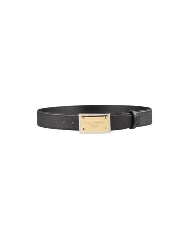 Shop Dolce & Gabbana Man Belt Black Size 36 Calfskin