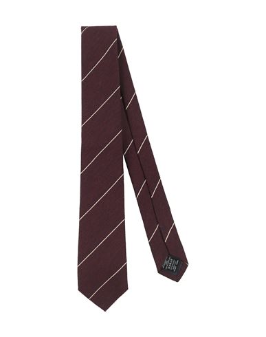 DUNHILL DUNHILL MAN TIES & BOW TIES BURGUNDY SIZE - WOOL, MULBERRY SILK