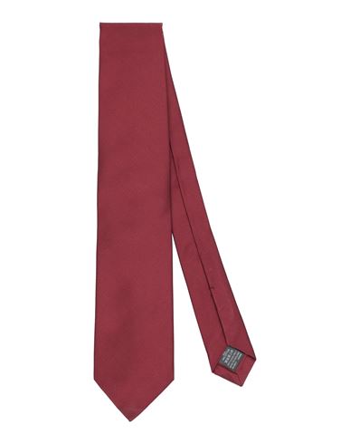 Shop Dunhill Man Ties & Bow Ties Burgundy Size - Mulberry Silk, Cotton In Red