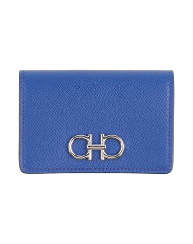 Ferragamo Woman Cardholder Bright Blue Size - Calfskin