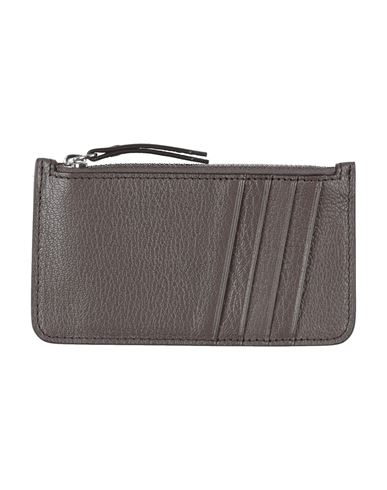 Maison Margiela Man Cardholder Dark Brown Size - Goat Skin In Brown