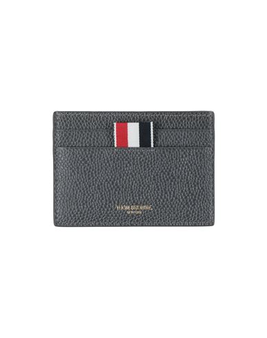 Thom Browne Man Document Holder Grey Size - Soft Leather