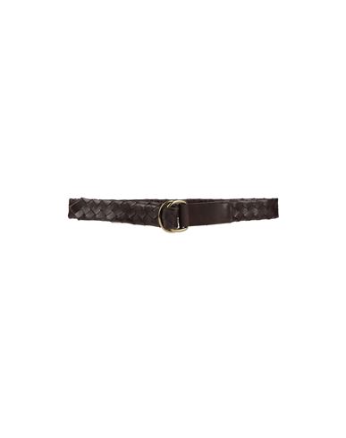 Woman Belt Dark brown Size 30 Soft Leather