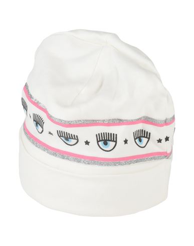 Chiara Ferragni Babies'  Newborn Girl Hat White Size 3 Cotton