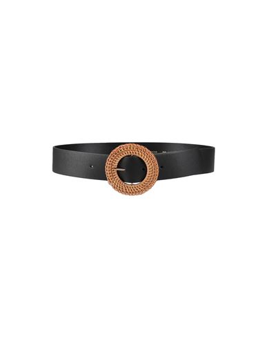 Clips Woman Belt Black Size 8 Soft Leather