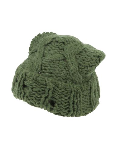 Jucca Woman Hat Dark Green Size Onesize Mohair Wool, Wool, Polyester
