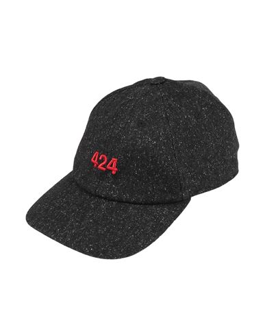 424 Fourtwofour Man Hat Lead Size Onesize Wool, Polyester, Acrylic, Silk, Elastane In Grey